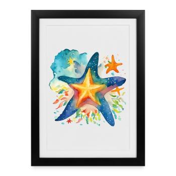 Starfish - Framed poster (27 × 37 cm) - black - Front