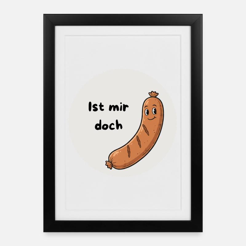 I don't care - Framed poster (27 × 37 cm) - black
