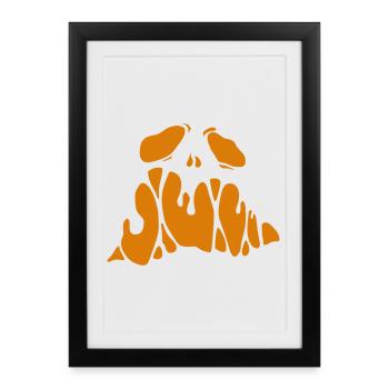 Pumpkin Grimace 4 - Framed poster (27 × 37 cm) - black - Front