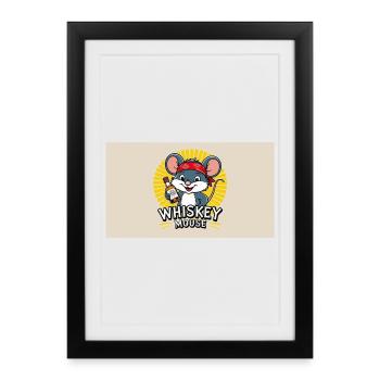 Mouse - Gerahmtes Poster (27 × 37 cm) - Schwarz - Vorne