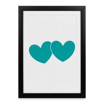 Don des Cœurs Bleus - Affiche encadrée (27 × 37 cm) - noir - Devant