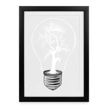 Tree light - Affiche encadrée (27 × 37 cm) - noir - Devant