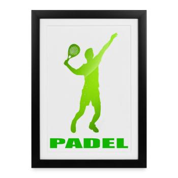 Padel - Framed poster (27 × 37 cm) - black - Front
