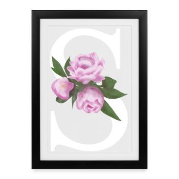 S - Gerahmtes Poster (27 × 37 cm) - Schwarz - Vorne