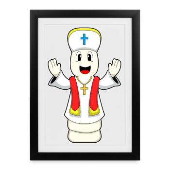 Chess Piece Bishop Chess - Framed poster (27 × 37 cm) - black - Front