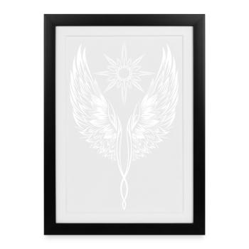 Ailes d’ange Ailes d’ange Archange - Affiche encadrée (27 × 37 cm) - noir - Devant