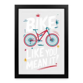 Conception dynamique de devis de vélo - Affiche encadrée (27 × 37 cm) - noir - Devant
