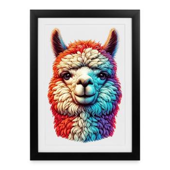 Alpaca - Framed poster (27 × 37 cm) - black - Front