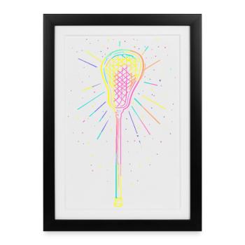 Lacrosse sticks - Framed poster (27 × 37 cm) - black - Front
