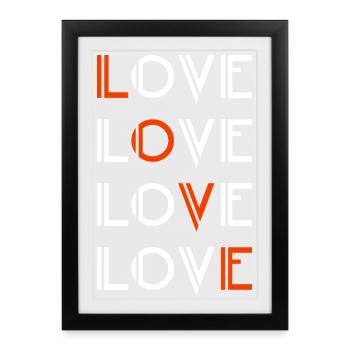 Love / Liebe - Framed poster (27 × 37 cm) - black - Front