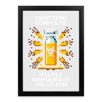 Crafting finished – tricky solution | Chemistry - Framed poster (27 × 37 cm) - black - Front