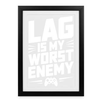 Le décalage est mon pire ennemi - Affiche encadrée (27 × 37 cm) - noir - Devant