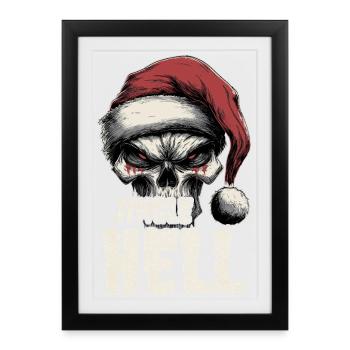 Heavy Metal Punk Xmas - Framed poster (27 × 37 cm) - black - Front