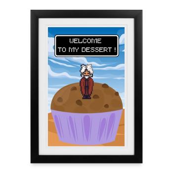 Bienvenue au dessert - Affiche encadrée (27 × 37 cm) - noir - Devant