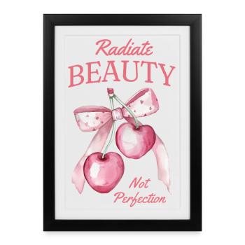 Vitamins in Cherries Fruit Love Sour Cherries - Framed poster (27 × 37 cm) - black - Front