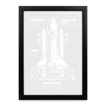 Rocket Propulsion Formula Nerdy STEM Rocket Gift - Framed poster (27 × 37 cm) - black - Front