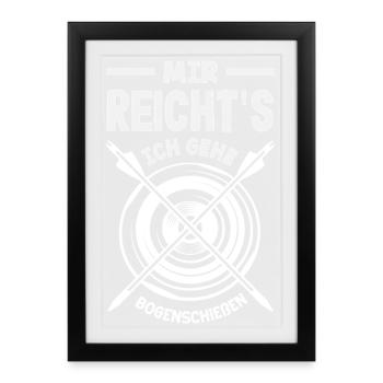 I go archery - Framed poster (27 × 37 cm) - black - Front