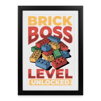 Building Blocks Kids Brick Builder - Framed poster (27 × 37 cm) - black - Front