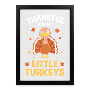Thanksgiving Maman Maman Maman Grand-mère - Affiche encadrée (27 × 37 cm) - noir - Devant