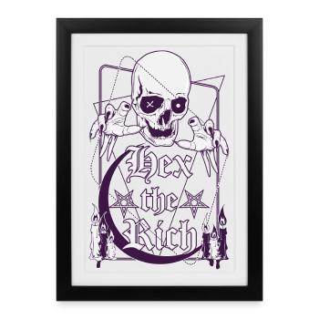 Hex le Riche - Affiche encadrée (27 × 37 cm) - noir - Devant