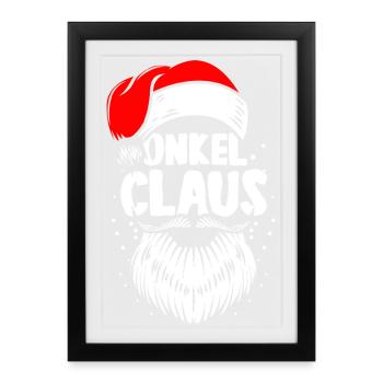 Santa Claus Uncle Claus Christmas - Framed poster (27 × 37 cm) - black - Front