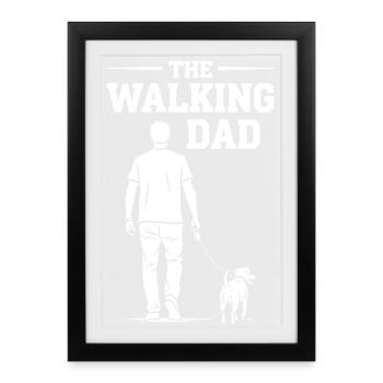 The Walking Dad - Funny Dog Dad Gift - Framed poster (27 × 37 cm) - black - Front