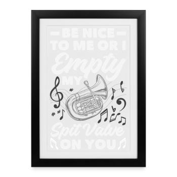 Vintage Euphonium Player - Framed poster (27 × 37 cm) - black - Front