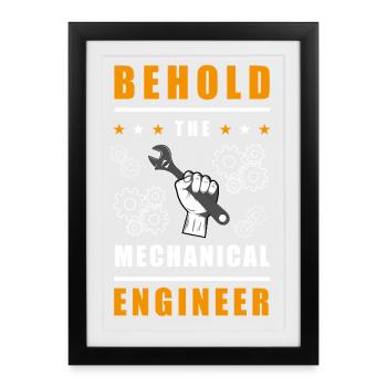 Mechanical Engineer Design - Framed poster (27 × 37 cm) - black - Front