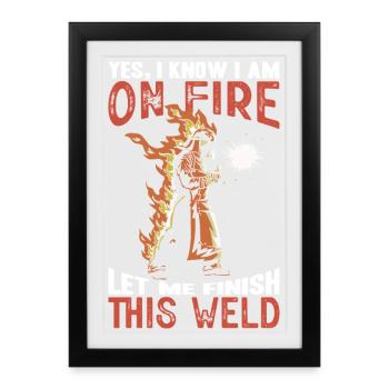 Des cadeaux pour les métallurgistes qui disent le soudeur - Affiche encadrée (27 × 37 cm) - noir - Devant