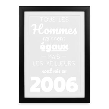 20 ans - Les meilleurs sont nés en 2006 - Affiche encadrée (27 × 37 cm) - noir - Devant