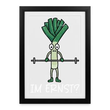 Gewichtheber IM ERNST??? Gym Lustiges - Affiche encadrée (27 × 37 cm) - noir - Devant