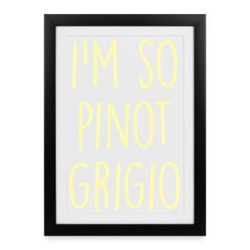 Pinot Grigio - Framed poster (27 × 37 cm) - black - Front