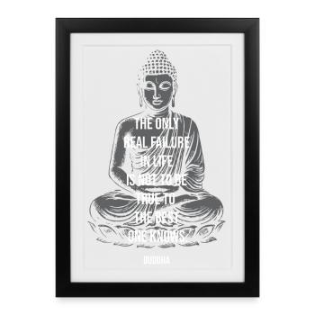 Sagesse du Bouddha : Fidèle à votre meilleur moi - Affiche encadrée (27 × 37 cm) - noir - Devant