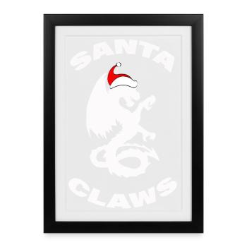 GRIFFES DU PÈRE NOËL - Affiche encadrée (27 × 37 cm) - noir - Devant