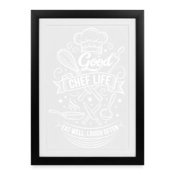 Good chef lifestyle - Framed poster (27 × 37 cm) - black - Front