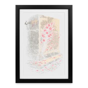 Cherry Blossom Sakura Cherry Blossom - Framed poster (27 × 37 cm) - black - Front