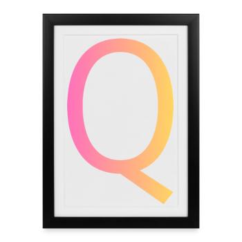 Q - Framed poster (27 × 37 cm) - black - Front