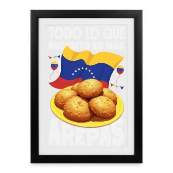 Venezuela Flagge Stolz & Heimat Venezuela - Gerahmtes Poster (27 × 37 cm) - Schwarz - Vorne