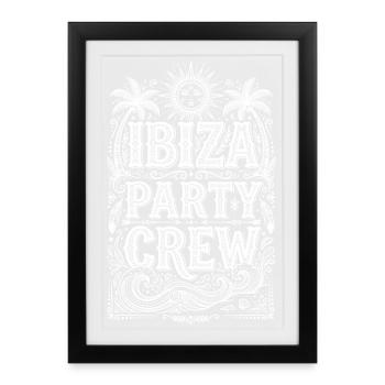 Ibiza Party Crew - Framed poster (27 × 37 cm) - black - Front