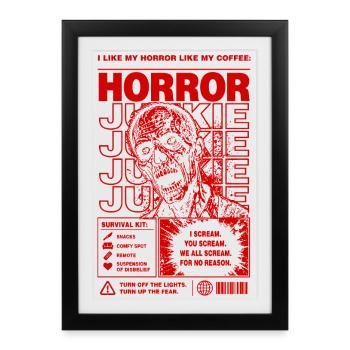 Design rétro de zombies pour les zombies d’horreur - Affiche encadrée (27 × 37 cm) - noir - Devant