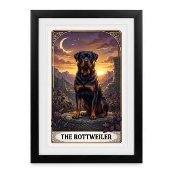 Rottweiler Moonlight Tarot - Framed poster (27 × 37 cm) - black - Front