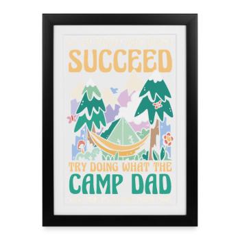 Camping Bonfire Camp Life Forest Camper - Framed poster (27 × 37 cm) - black - Front