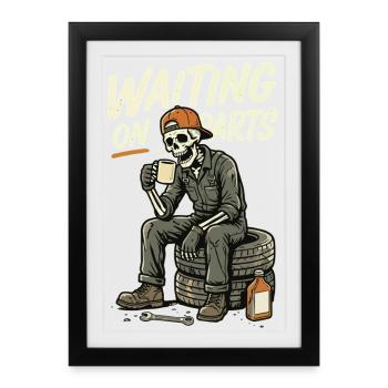 Car mechanic, mechatronics technician, car mechanic - Framed poster (27 × 37 cm) - black - Front