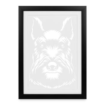 Terrier écossais - Affiche encadrée (27 × 37 cm) - noir - Devant