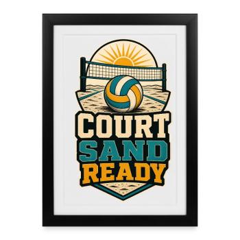 SABLE DE COUR PRÊT - Affiche encadrée (27 × 37 cm) - noir - Devant