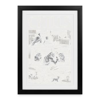 Chills Horror Monstre de bande dessinée Vie quotidienne - Affiche encadrée (27 × 37 cm) - noir - Devant