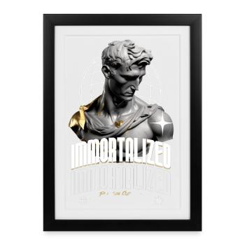 Immortalized Sculpture Globe - Framed poster (27 × 37 cm) - black - Front
