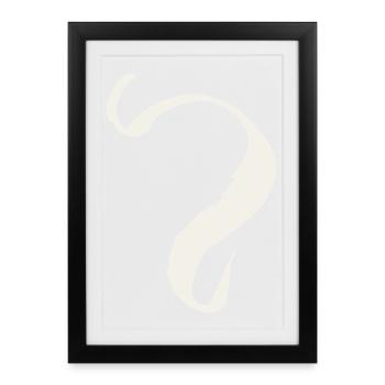 Lion - Signe du zodiaque - Affiche encadrée (27 × 37 cm) - noir - Devant