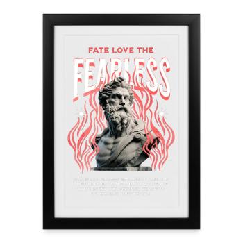 Le destin aime l’intrépide - Affiche encadrée (27 × 37 cm) - noir - Devant