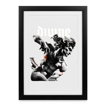 Divine Sculpture Noir - Framed poster (27 × 37 cm) - black - Front